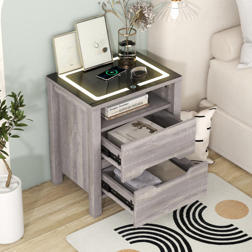 Multi-functional Bedside Nightstand With Wireless Charging